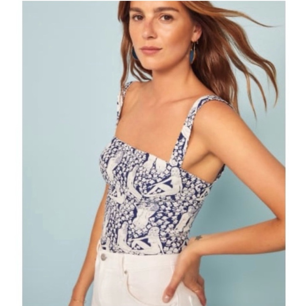 Reformation Elaine Convertible Top in Au Natural